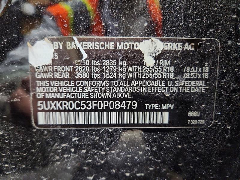 47760596 :رقم المزاد ، 5UXKR0C53F0P08479 vin ، 2015 Bmw X5 مزاد بيع