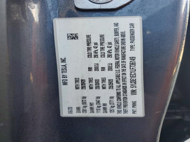 Продажа на аукционе авто 2020 Tesla Model 3, vin: 5YJ3E1EC1LF736149, номер лота: 46850716