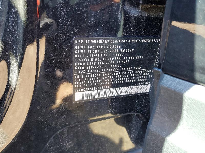 47365226 :رقم المزاد ، 3VV8C7B24SM083418 vin ، 2025 Volkswagen Taos مزاد بيع