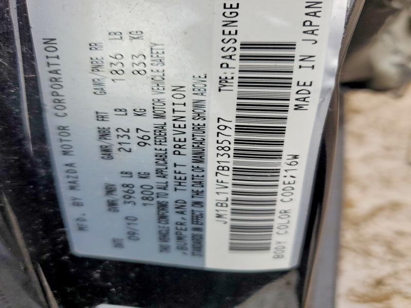 79186325 :رقم المزاد ، JM1BL1VF7B1385797 vin ، 2011 Mazda 3 مزاد بيع