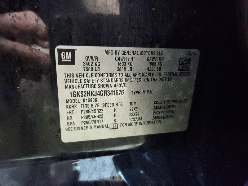 Aukcja sprzedaży 2016 Gmc Yukon Xl, vin: 1GKS2HKJ4GR341676, numer aukcji: 45591036