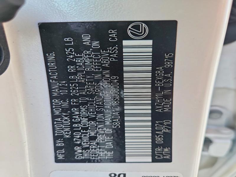 Продажа на аукционе авто 2025 Lexus Es 300h, vin: 58ADA1C18SU060049, номер лота: 47872446