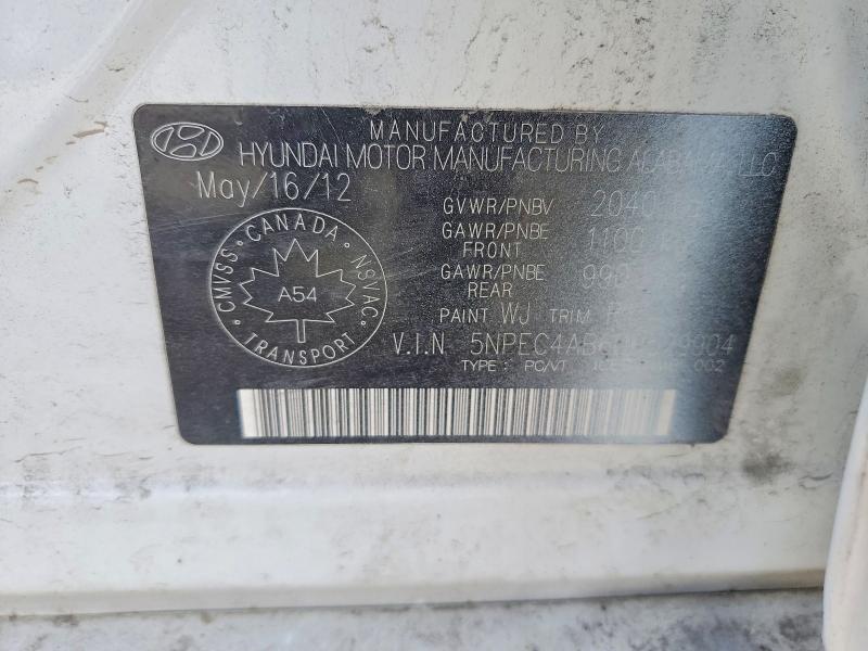 Aukcja sprzedaży 2013 Hyundai Sonata, vin: 5NPEC4AB6DH529904, numer aukcji: 45853116