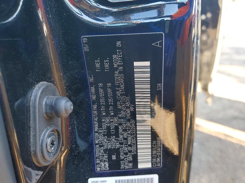 Aukcja sprzedaży 2020 Toyota Sienna, vin: 5TDDZ3DC7LS229497, numer aukcji: 41745646