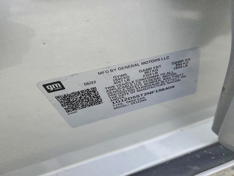 79724345 :رقم المزاد ، 1G1ZD5ST2NF156408 vin ، 2022 Chevrolet Malibu مزاد بيع
