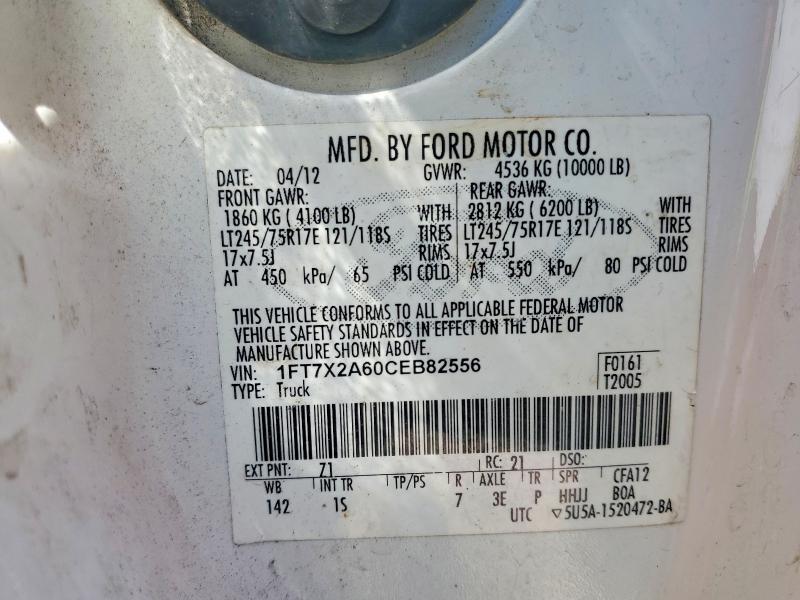 Продаж на аукціоні авто 2012 Ford F250, vin: 1FT7X2A60CEB82556, номер лоту: 45840916