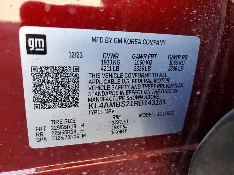 Продажа на аукционе авто 2024 Buick Encore Gx, vin: KL4AMBS21RB143151, номер лота: 46145356