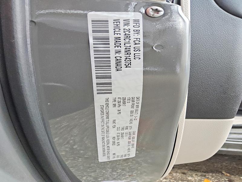 2022 Chrysler Pacifica მანქანა იყიდება აუქციონზე, vin: 2C4RC1L74NR143754, აუქციონის ნომერი: 46978706