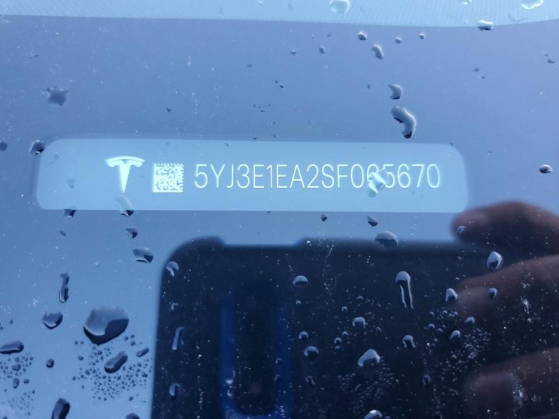 2025 Tesla Model 3 მანქანა იყიდება აუქციონზე, vin: 5YJ3E1EA2SF065670, აუქციონის ნომერი: 79789395