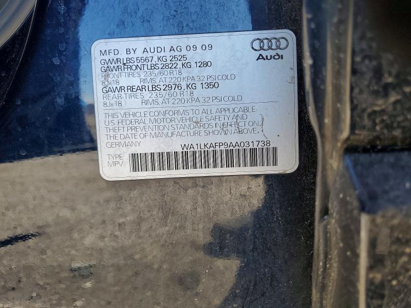 Продажа на аукционе авто 2010 Audi Q5, vin: WA1LKAFP9AA031738, номер лота: 46681266
