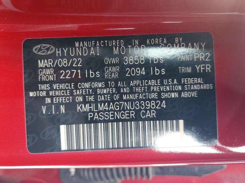 Aukcja sprzedaży 2022 Hyundai Elantra, vin: KMHLM4AG7NU339824, numer aukcji: 79419145