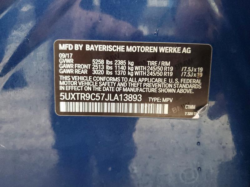 Продаж на аукціоні авто 2018 Bmw X3, vin: 5UXTR9C57JLA13893, номер лоту: 78480825