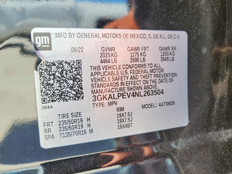 79415195 :رقم المزاد ، 3GKALPEV4NL263504 vin ، 2022 Gmc Terrain مزاد بيع