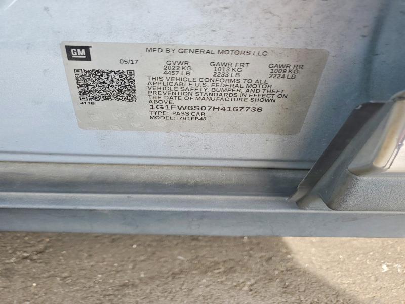 Продаж на аукціоні авто 2017 Chevrolet Bolt Ev, vin: 1G1FW6S07H4167736, номер лоту: 47960286