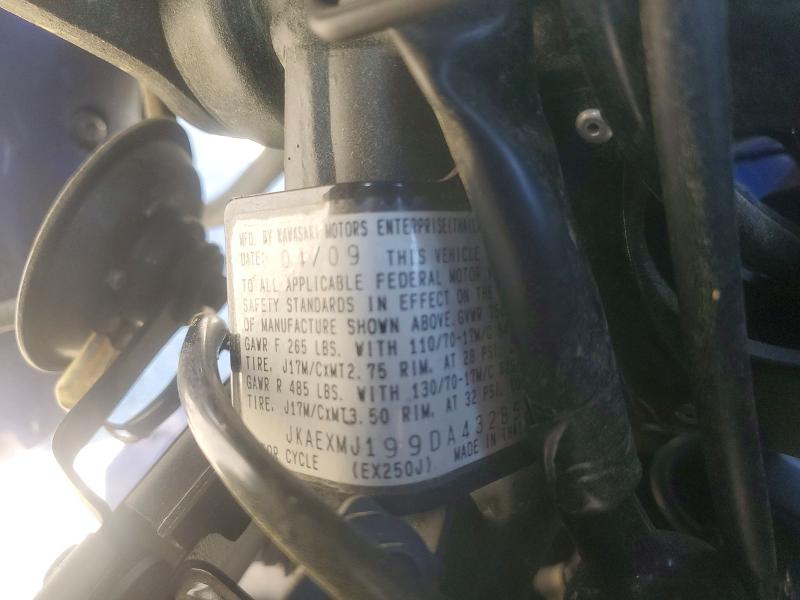 Продажа на аукционе авто 2009 Kawasaki Ex250, vin: JKAEXMJ199DA43285, номер лота: 45742566