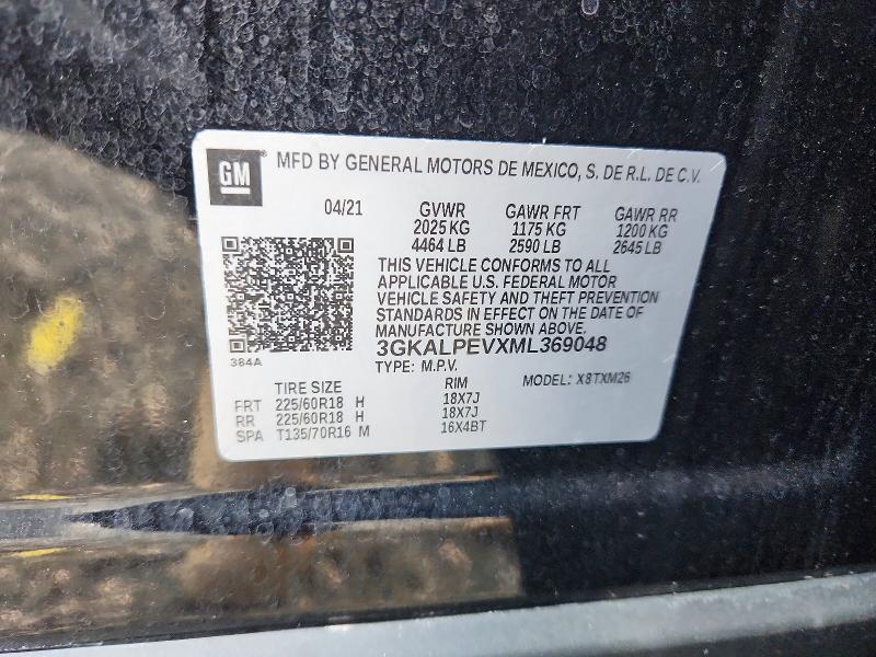 46410706 :رقم المزاد ، 3GKALPEVXML369048 vin ، 2021 Gmc Terrain مزاد بيع