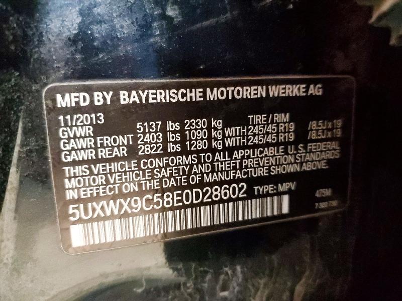 Aukcja sprzedaży 2014 Bmw X3, vin: 5UXWX9C58E0D28602, numer aukcji: 46951956