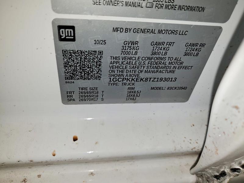 Продаж на аукціоні авто 2026 Chevrolet Silverado, vin: 1GCPKKEK8TZ193013, номер лоту: 45970216