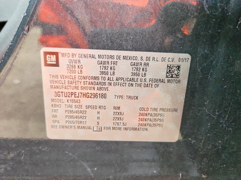 Aukcja sprzedaży 2017 Gmc Sierra, vin: 3GTU2PEJ7HG296180, numer aukcji: 41928706