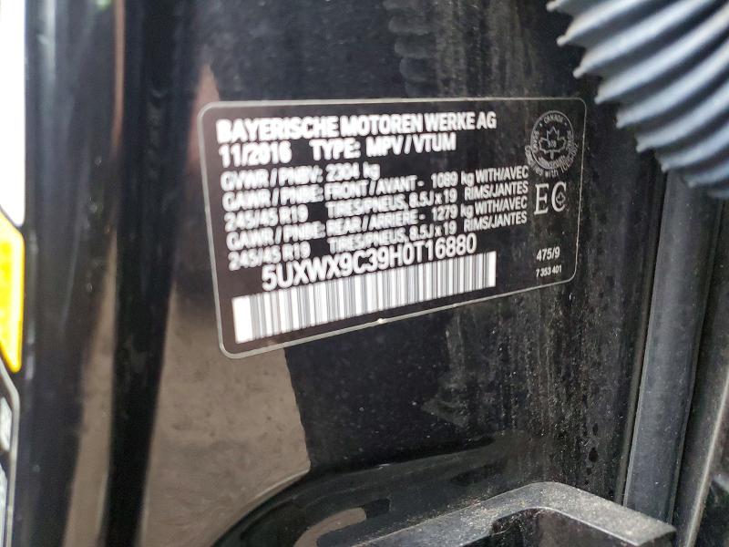 Продажа на аукционе авто 2017 Bmw X3, vin: 5UXWX9C39H0T16880, номер лота: 45523876
