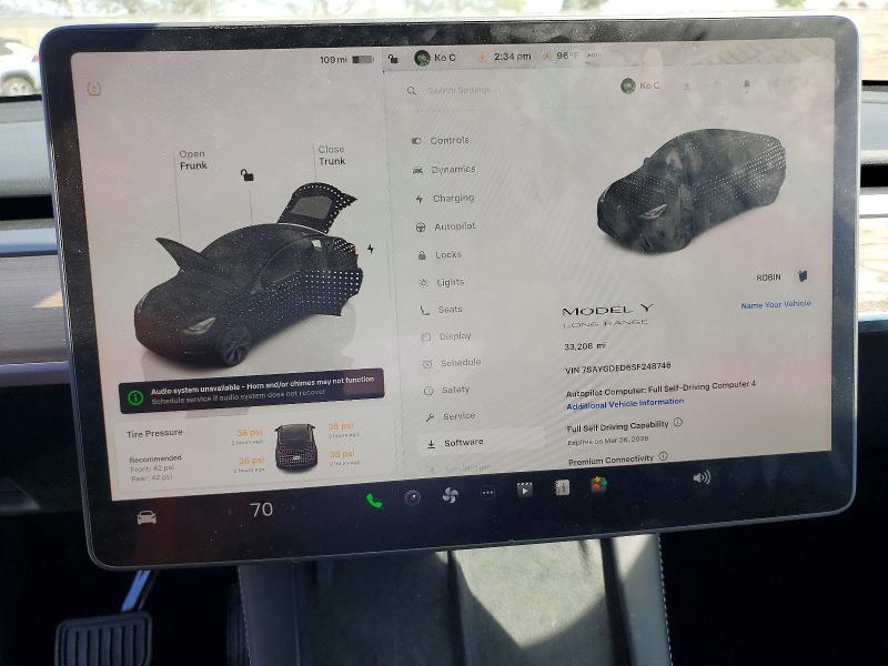 Продажа на аукционе авто 2025 Tesla Model Y, vin: 7SAYGDED6SF248746, номер лота: 46218266