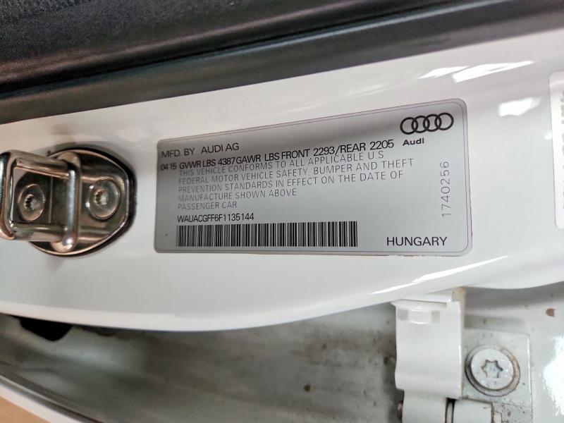 Aukcja sprzedaży 2015 Audi A3, vin: WAUACGFF6F1135144, numer aukcji: 47749996