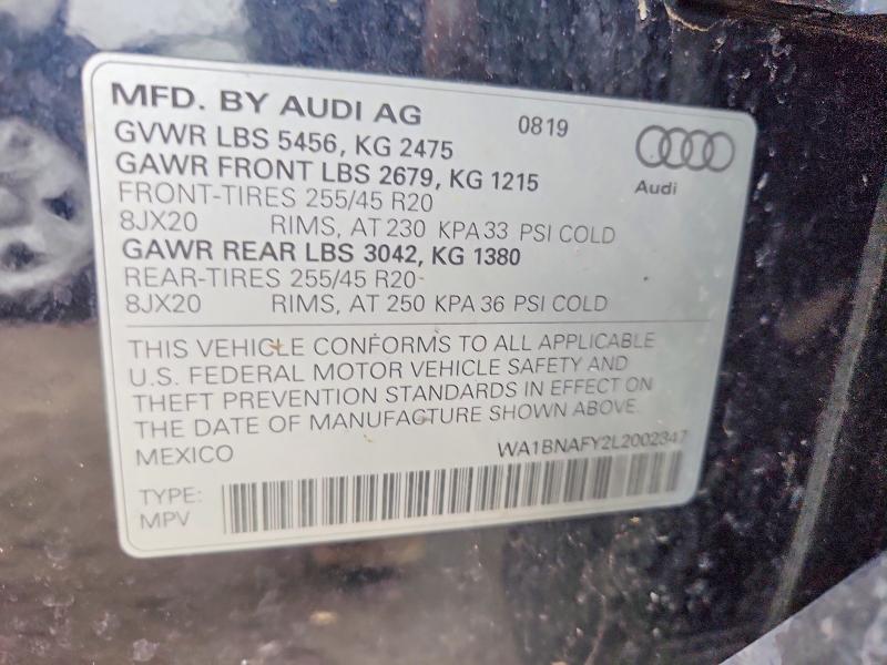Продажа на аукционе авто 2020 Audi Q5, vin: WA1BNAFY2L2002347, номер лота: 46105876