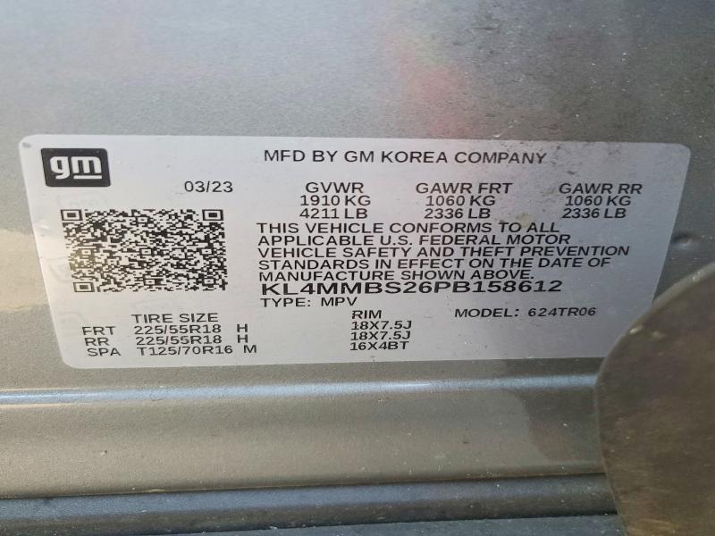 47982706 :رقم المزاد ، KL4MMBS26PB158612 vin ، 2023 Buick Encore Gx مزاد بيع