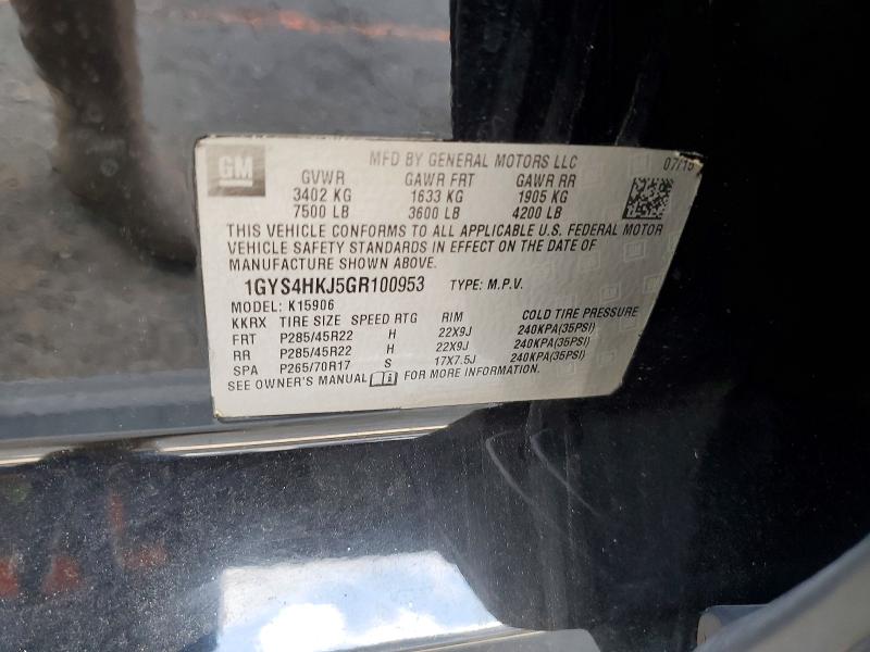 Aukcja sprzedaży 2016 Cadillac Escalade, vin: 1GYS4HKJ5GR100953, numer aukcji: 79078835