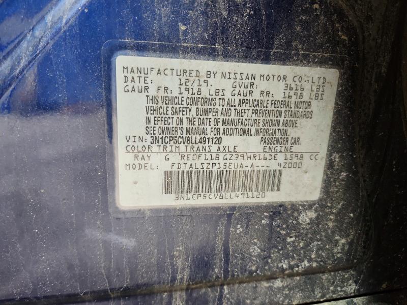 Aukcja sprzedaży 2020 Nissan Kicks, vin: 3N1CP5CV8LL491120, numer aukcji: 42004096