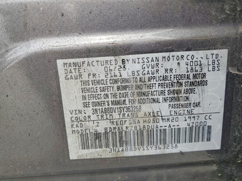 Aukcja sprzedaży 2025 Nissan Sentra, vin: 3N1AB8DV1SY363258, numer aukcji: 47940306