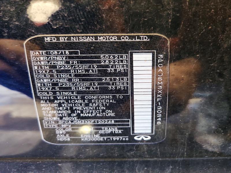 Продажа на аукционе авто 2019 Infiniti Qx50, vin: 3PCAJ5M3XKF120248, номер лота: 45495876