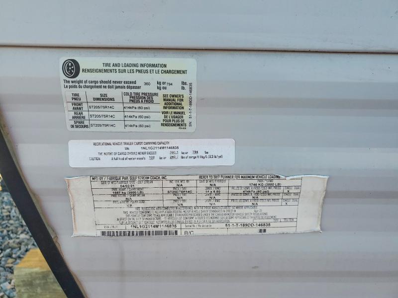Aukcja sprzedaży 2021 Gulf Craft Inc. Kingsport, vin: 1NL1G2114M1146835, numer aukcji: 45573726