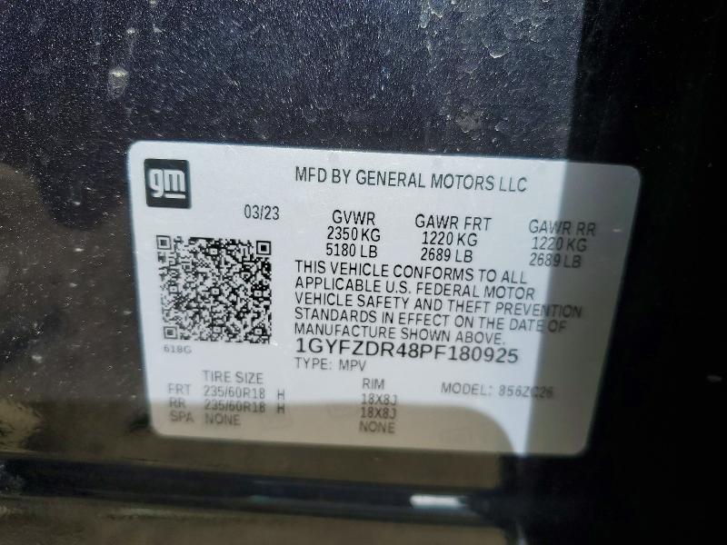 2023 Cadillac Xt4 მანქანა იყიდება აუქციონზე, vin: 1GYFZDR48PF180925, აუქციონის ნომერი: 45890956