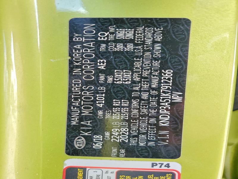 Aukcja sprzedaży 2019 Kia Soul, vin: KNDJP3A51K7912366, numer aukcji: 45546116