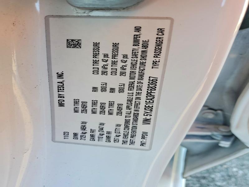 Aukcja sprzedaży 2023 Tesla Model 3, vin: 5YJ3E1EA3PF683667, numer aukcji: 46444106