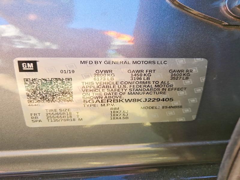 Aukcja sprzedaży 2019 Buick Enclave, vin: 5GAERBKW8KJ229405, numer aukcji: 46057446