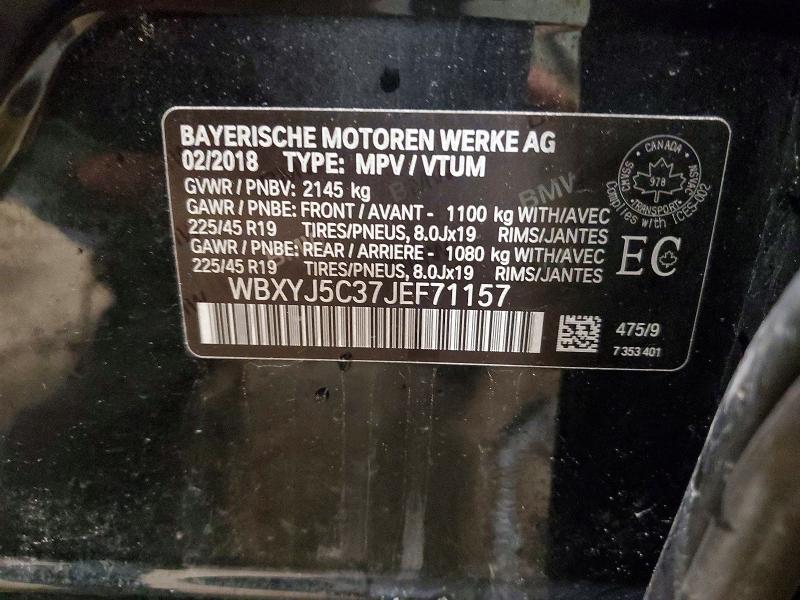 Продажа на аукционе авто 2018 Bmw X2, vin: WBXYJ5C37JEF71157, номер лота: 47537496