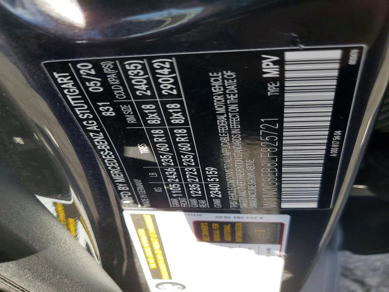 45623946 :رقم المزاد ، W1N0G8EB8LF825721 vin ، 2020 Mercedes-benz Glc مزاد بيع
