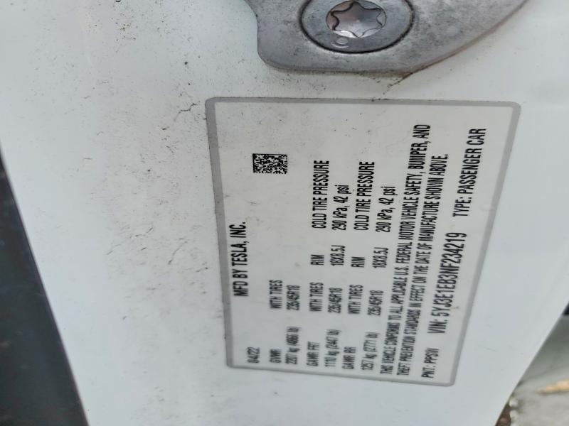 Продаж на аукціоні авто 2022 Tesla Model 3, vin: 5YJ3E1EB3NF234219, номер лоту: 47204606