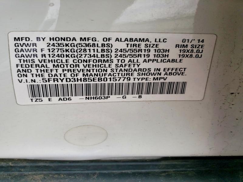 Aukcja sprzedaży 2014 Acura Mdx, vin: 5FRYD3H85EB015779, numer aukcji: 46713906