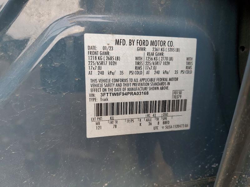 Продажа на аукционе авто 2023 Ford Maverick, vin: 3FTTW8F94PRA03168, номер лота: 46674826
