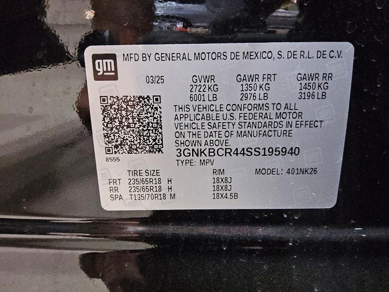 Продаж на аукціоні авто 2025 Chevrolet Blazer, vin: 3GNKBCR44SS195940, номер лоту: 47196936