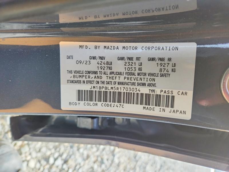 45480116 :رقم المزاد ، JM1BPBLM5R1703034 vin ، 2024 Mazda 3 مزاد بيع