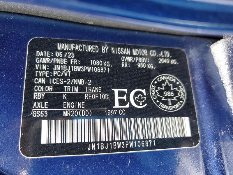Продажа на аукционе авто 2023 Nissan Qashqai, vin: JN1BJ1BW3PW106871, номер лота: 79902215