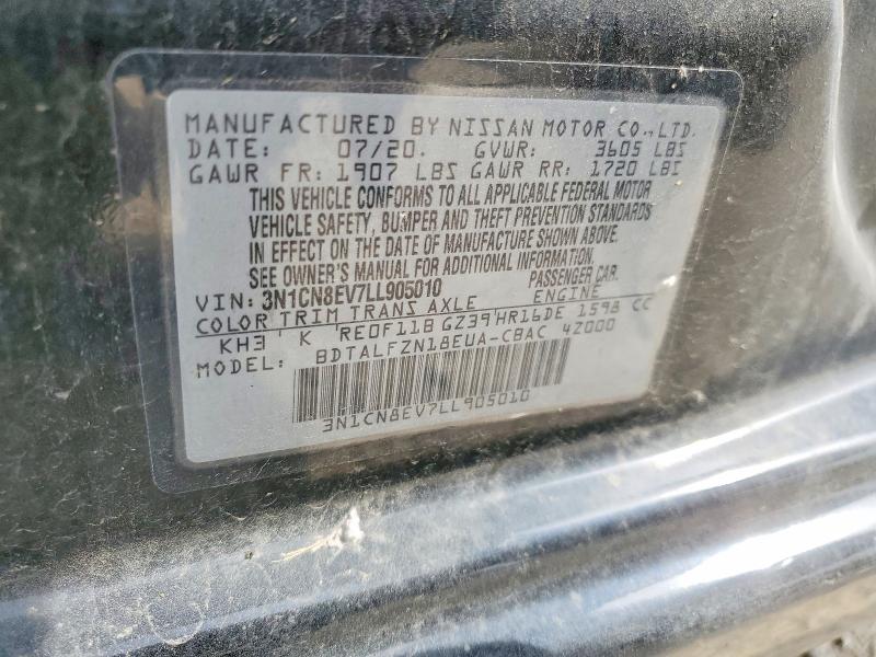 Aukcja sprzedaży 2020 Nissan Versa, vin: 3N1CN8EV7LL905010, numer aukcji: 46804896
