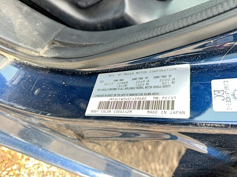 Aukcja sprzedaży 2016 Mazda 6, vin: JM1GJ1W54G1439680, numer aukcji: 47617176