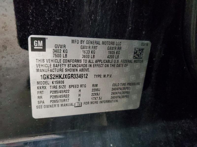 Продаж на аукціоні авто 2016 Gmc Yukon Xl, vin: 1GKS2HKJXGR334912, номер лоту: 47094796