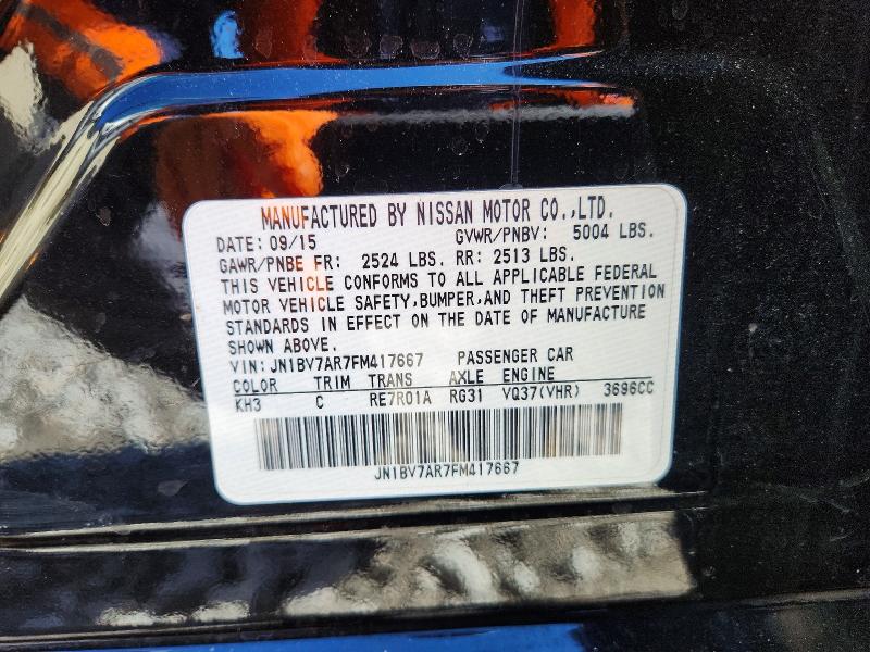 79526515 :رقم المزاد ، JN1BV7AR7FM417667 vin ، 2015 Infiniti Q50 مزاد بيع