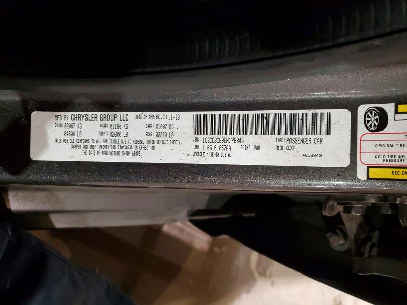 2014 Chrysler 200 მანქანა იყიდება აუქციონზე, vin: 1C3CCBCG0EN176845, აუქციონის ნომერი: 79186115